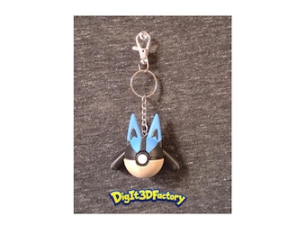 Lucario - Inspired Pokéball Key Chain