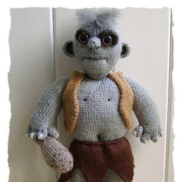 Thugnard the troll  great knitted troll :  Pattern only IMMEDIATE DOWNLOAD