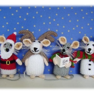 Schneemäuse gestrickte Mäuse Muster nur SOFORT DOWNLOAD