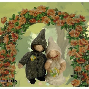 Bride and Groom Gnome Pattern only IMMEDIATE DOWNLOAD image 1