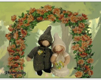 Bride and Groom Gnome  Pattern only IMMEDIATE DOWNLOAD