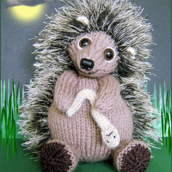Halen the Hedgehog and his juicy worm   Pattern only IMMEDIATE DOWNLOAD