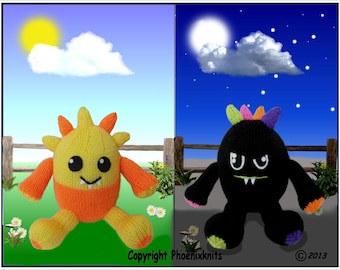 Midday and Midnight Monsters  Pattern only IMMEDIATE DOWNLOAD