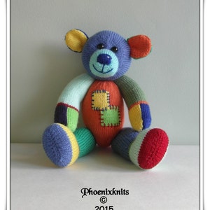 Harlequin Bear  PATTERN ONLY Immediate PDF Dowload