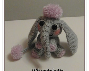 Pompom Pygmy Elephant Pattern Only Immediate PDF Download