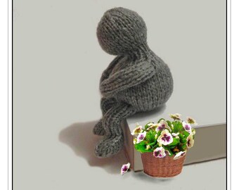 Billy no mates. A funny little chap sure to be a topic of conversation and curiosity PDF Pattern ONLY