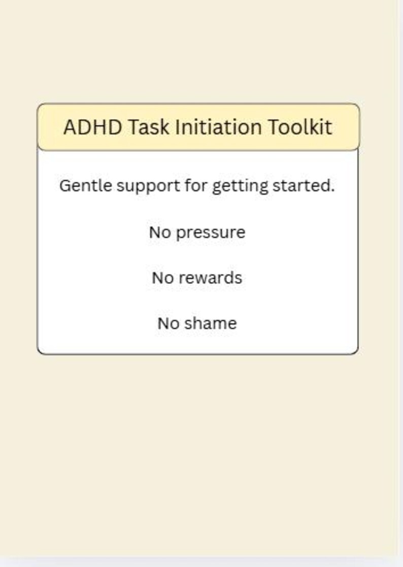 ADHD Task Initiation Toolkit - Etsy