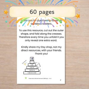 KS1 センテンスラダー | 印刷可能なリテラシーリソース | 読書に消極的なお子様のサポート | 個別化された文章構築