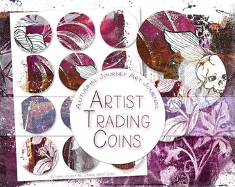 Autumnal Journey Artist Trading Coins