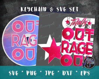 Outrageous CD Keychain SVG Set