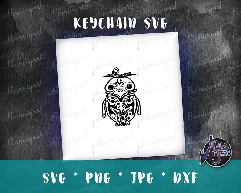 Download Skeletal Owl Keychain SVG Design | Etsy