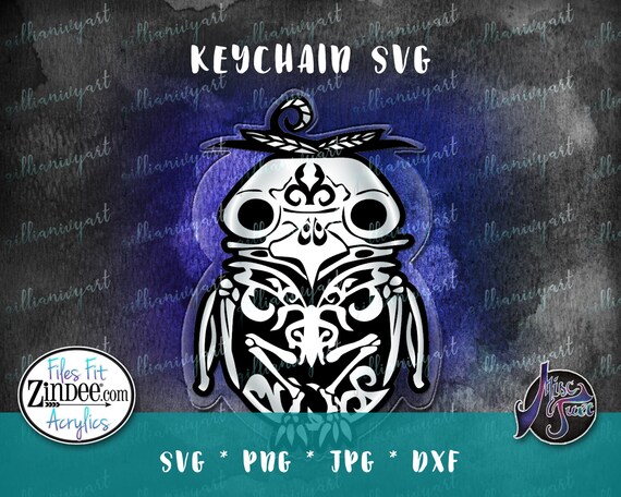 Download Skeletal Owl Keychain Svg Design Etsy
