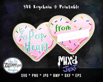 Pop Hearts Keychain SVG Bundle