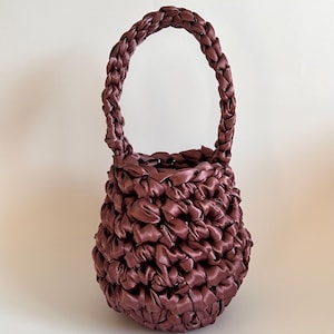 Bolso de mano de crochet, bolso de mano de crochet satinado, bolso clutch, bolso de ganchillo para evento, bolso de mano de fiesta,
