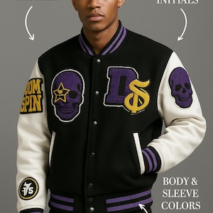 Vans Punk Skull Varsity Jacket - Etsy