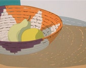 Native American Basket, limited edition serigraph