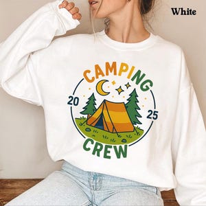 Camping Crew 2025 Vacanze in famiglia, Regalo per campeggio in famiglia, PNG campeggio coordinato, Campeggio per ragazze, PNG viaggio in famiglia, Download digitale
