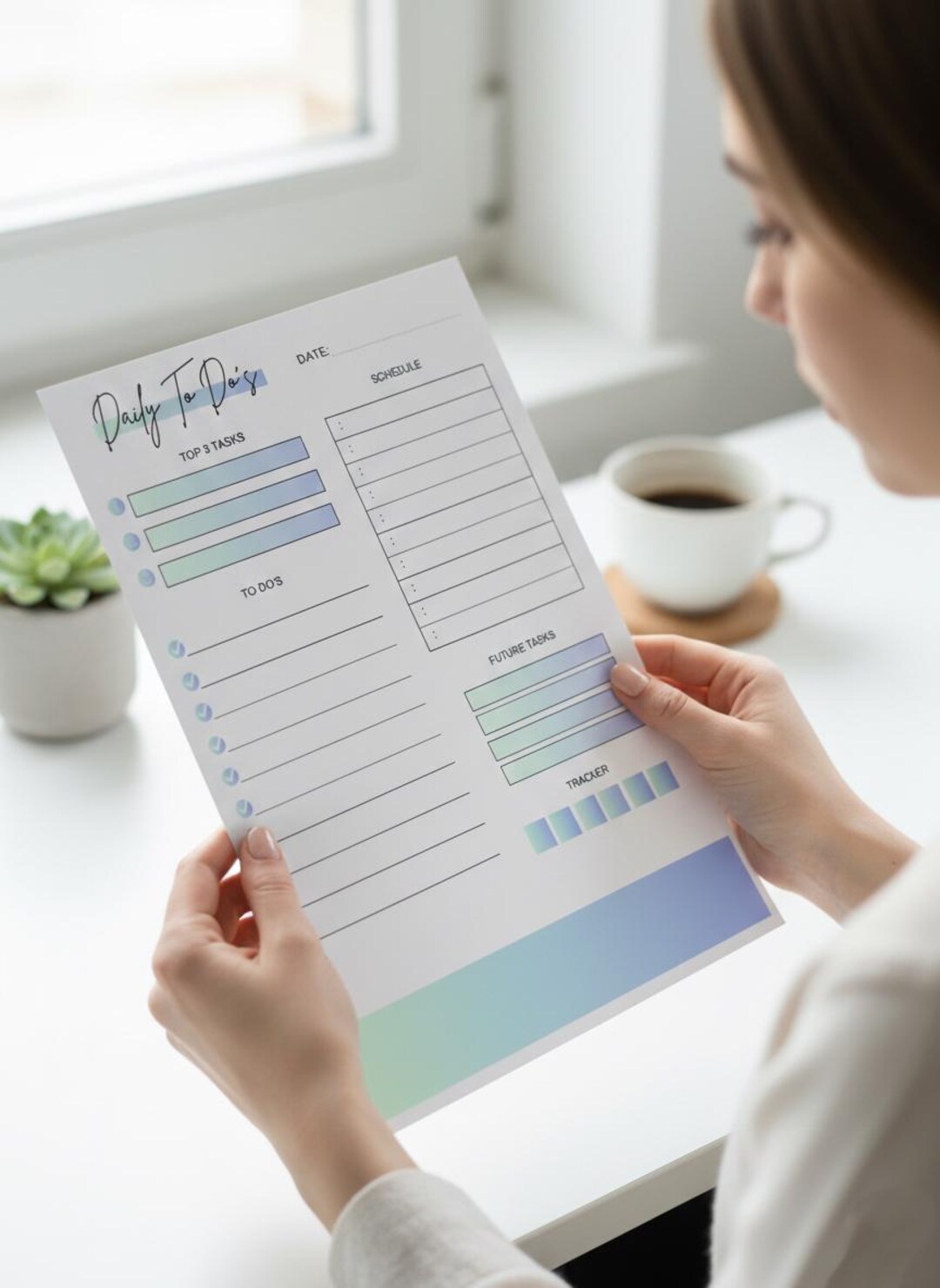 Daily Productivity Planner Printable, To-do List Template, Daily ...