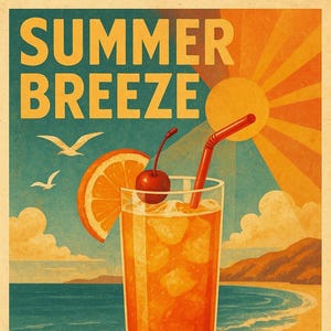 Summer Breeze Vintage Art