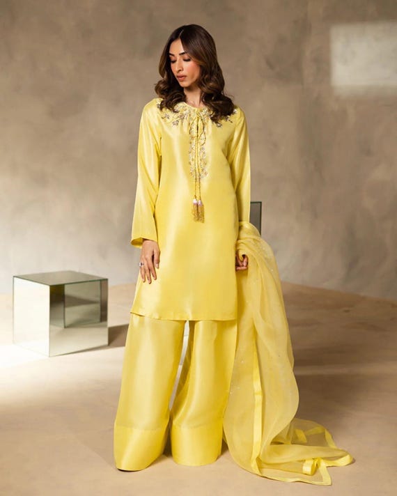 open lace back dress Digital Printed Chinon Silk Suit Set with Organza Dupatta – Style Jaipur main image 0