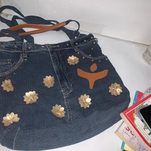Levi’s Unique upcycled denim bags|Denim large tote bag