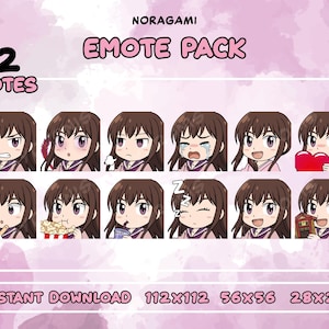 Hiyori Iki Emote Pack – Anime-Emotes für Twitch & Discord (13 PNG)