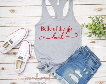 Belle of the Boil, Crawfish Boil Tee, Women’s Tank Top, Women’s Jersey Style Tee