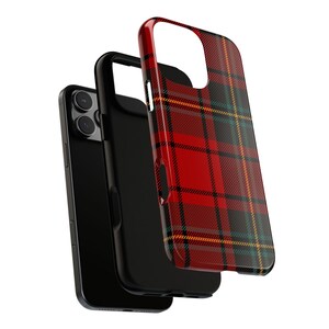 Rot karierte iPhone Hülle, Tartan Weihnachten Urlaub Preppy Handyhülle für 17 Pro Max 16 15 14 13 12 altes Geld ästhetisches Geschenk für Sie oder einen Freund Bild 9