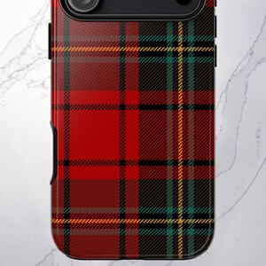 Rot karierte iPhone Hülle, Tartan Weihnachten Urlaub Preppy Handyhülle für 17 Pro Max 16 15 14 13 12 altes Geld ästhetisches Geschenk für Sie oder einen Freund Bild 3