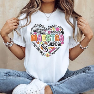 Maestra Teacher Shirt, Spanish Teacher Shirts, Back to School Shirt, Bilingual Teacher Gift, Teacher Appreciation Shirts, Teacher Gift