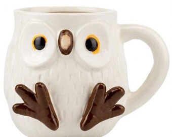 Cute Fox Ceramic Mug - Handmade Style Animal Coffee Cup - 9.5oz (280ml) Unique Fox Gift for Her, Kids & Woodland Lovers