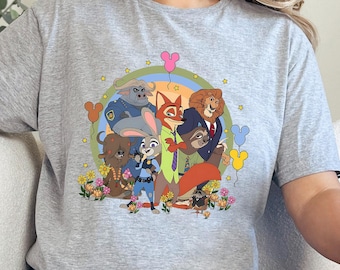 Disney Zootopia Characters Shirt, Nick Wilde Judy Hopps Shirt, Disneyland Family Trip Shirt, Zootopia Mickey Balloons Shirt 603855