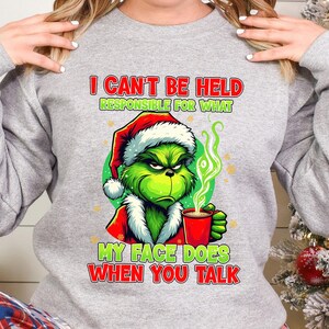Merry Grinchmas Grinch inspired horror christmas coffee Bianco tazza di caffè con Nero Rim