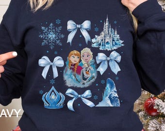 Disney Frozen Coquette Sweatshirt, Princess Elsa Sweatshirt, Elsa Coquette Hoodie, Disney Girls Trip Hoodie, Elsa Anna Olaf Crewneck 603951