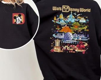 Retro Walt Disneyworld Mickey Sweatshirt, Disney Parks Sweatshirt, Four Parks Disney World Hoodie, Vintage Disney Crewneck 603829