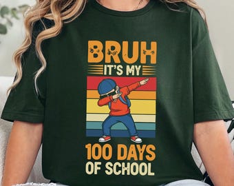Dabbing 100 Days Of School Shirt, 100th Day Of School Celebration Shirt, Funny Student Dab Shirt, School Shirt 604371