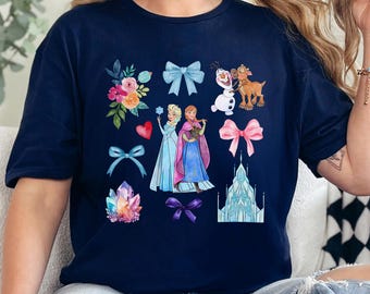 Elsa Anna Shirt, Frozen Shirt, Princess Elsa Coquette Bow Shirt, Disney Girls Trip, Frozen Coquette Shirt, Olaf Frozen Shirt 603902