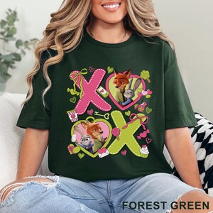 Camiseta de San Valentín XOXO de Zootopia, Camiseta de Nick Wilde y Judy Hopps, Camiseta de San Valentín de Zootopia 2, Camiseta de pareja de zorro y conejo, Camiseta de regalo de San Valentín 604535 imagen 5
