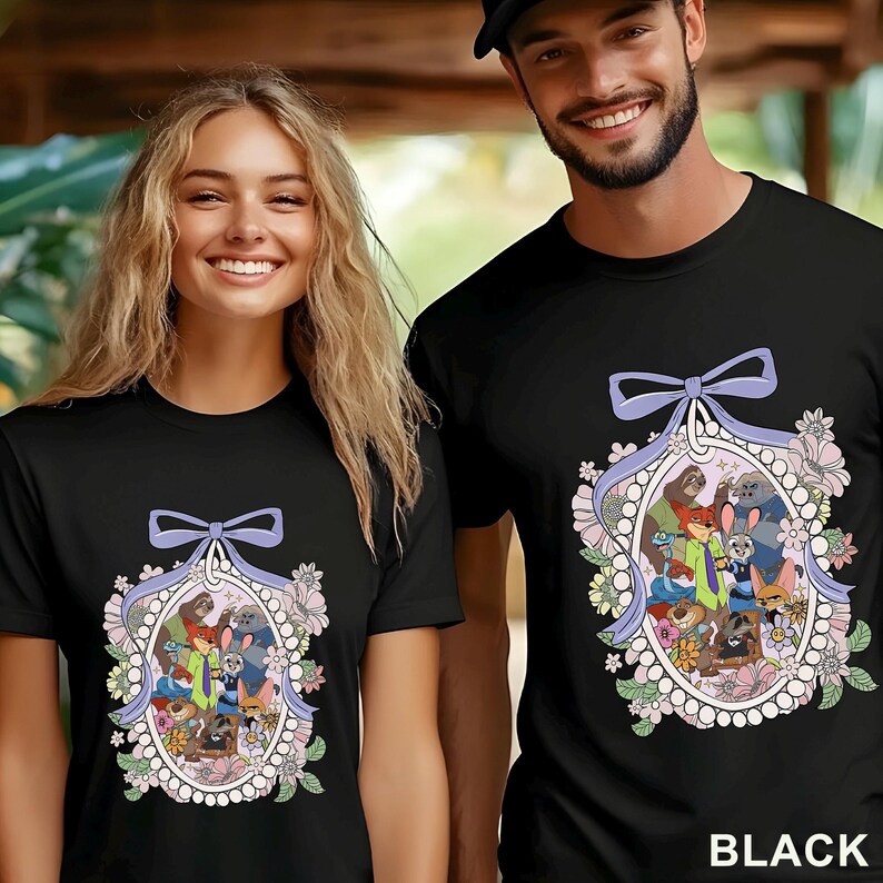 Floral Coquette Mirror Zootopia Shirt, Judy Hopps Nick Wilde Shirt, Welcome To Zootopia Disney Shirt, Locket Zootopia Shirt 604531 image 3