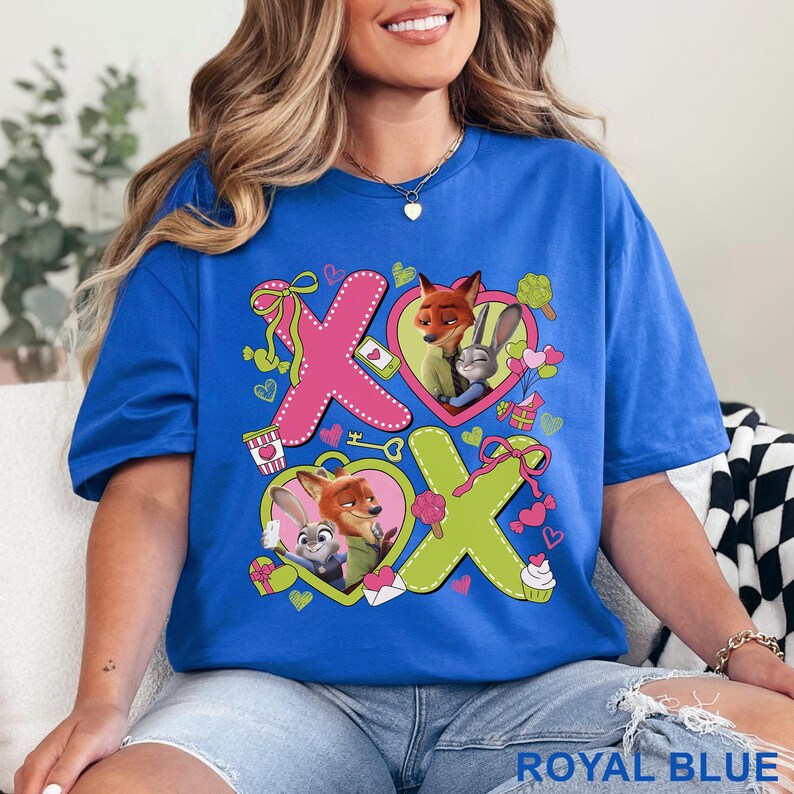 Camiseta de San Valentín XOXO de Zootopia, Camiseta de Nick Wilde y Judy Hopps, Camiseta de San Valentín de Zootopia 2, Camiseta de pareja de zorro y conejo, Camiseta de regalo de San Valentín 604535 imagen 15