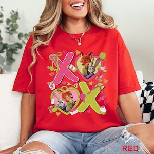 Camiseta de San Valentín XOXO de Zootopia, Camiseta de Nick Wilde y Judy Hopps, Camiseta de San Valentín de Zootopia 2, Camiseta de pareja de zorro y conejo, Camiseta de regalo de San Valentín 604535 imagen 14