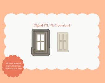 Door Clay Cutter | Door STL File for Polymer Clay Earrings and Unique Home-Inspired Crafts