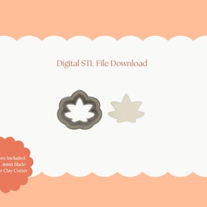 Micro Maple Leaf Clay Cutter | Mini Maple Leaf STL File for Polymer Clay Fall Earrings and Jewelry