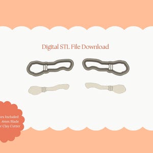 Witch Broom No. 2 Clay Cutter | Witch Broom STL File for Polymer Clay Earrings and Spooky Halloween Jewelry