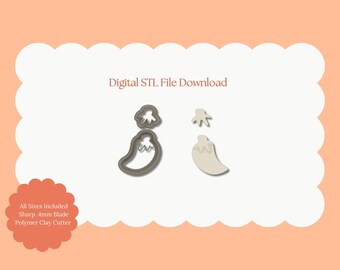 Chili Pepper Clay Cutter | Chili Pepper STL File - Digital Food Cutter for Spicy Earrings & Fun Clay Crafts