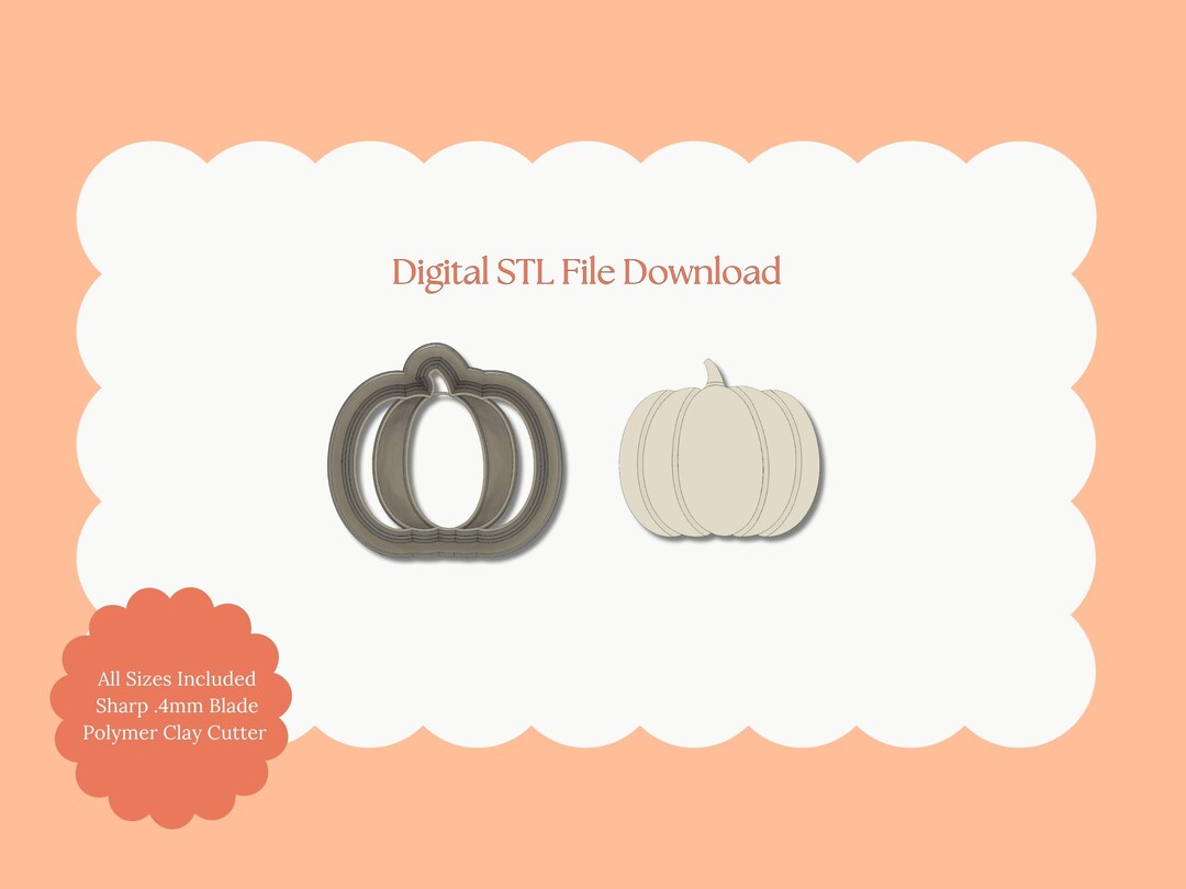 Pumpkin No. 1 Clay Cutter | Classic Pumpkin STL File for Fall and ...