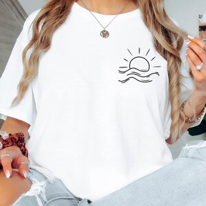 Camisa de verano, Camisas de playa, Camisas lindas, Camiseta para mujer, Camiseta de vacaciones, Ropa linda de verano, Camisas de vacaciones, Regalos para niñas, Camisa de colores cómodos