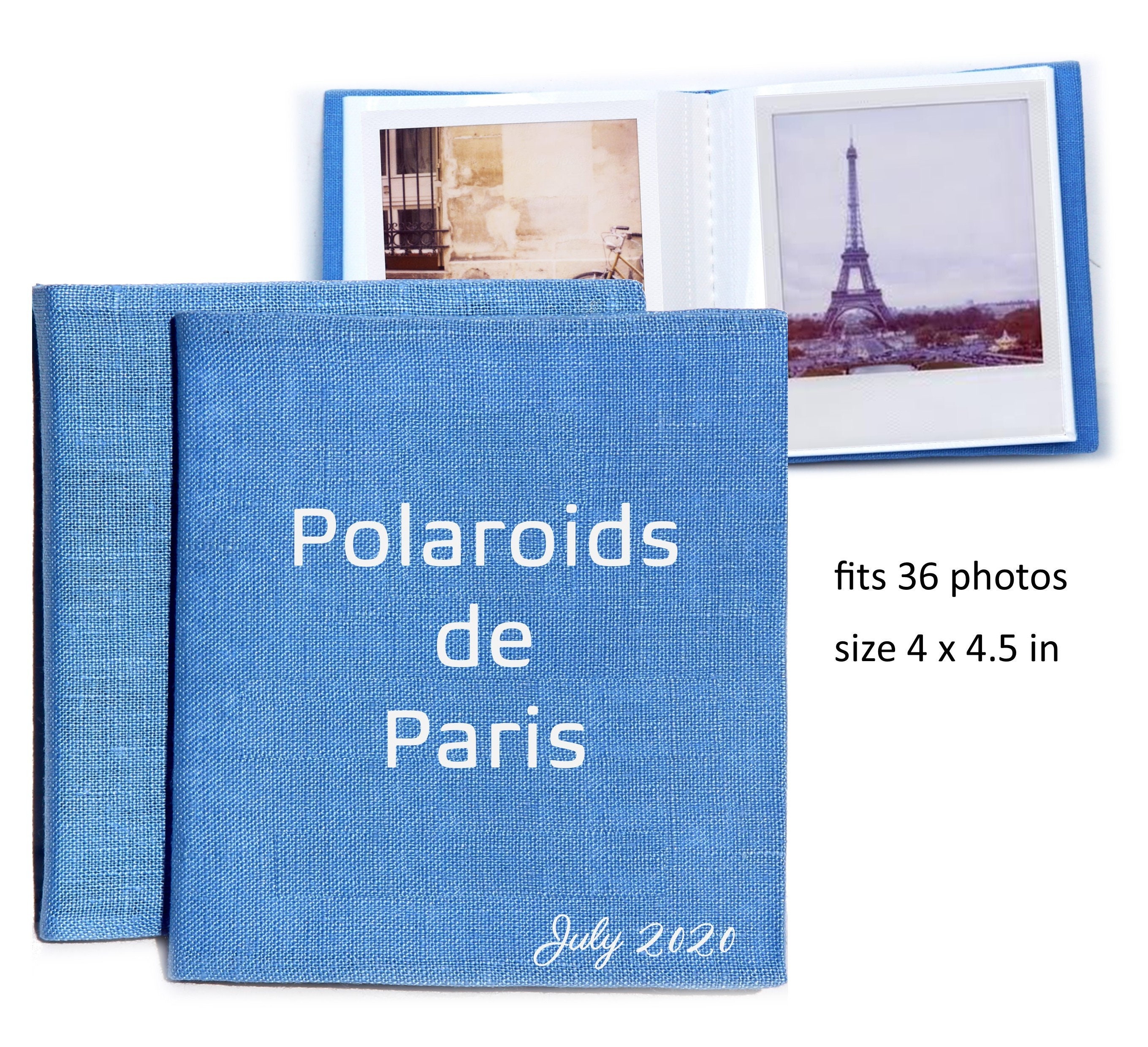 Small Photo Album 4x4 Hold 64 Photo - 2 Pack, Fabric Linen Cover 4x4 Photo  Album Book, Black Inner Page Photo Album for 4x4 Picture Artwork, Wedding