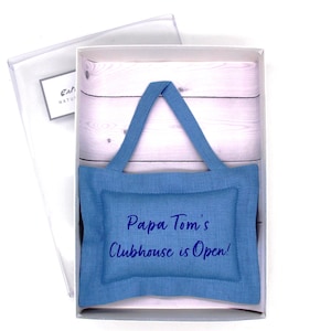 Personalized Linen Door Knob Pillow Sign - Do Not Disturb hanging sign