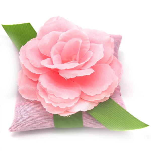 French Lavender Sachet with Silk Flower – Wedding Favor, Hostess Gift